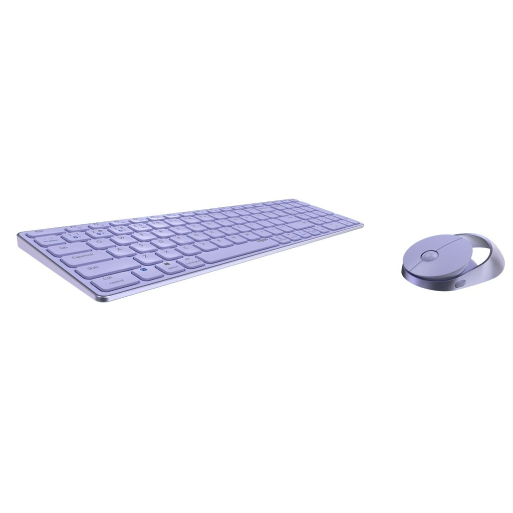 Rapoo 9750 M Wireless Keyboard and Mouse Set RF + Bluetooth QWERTZ German Purple
