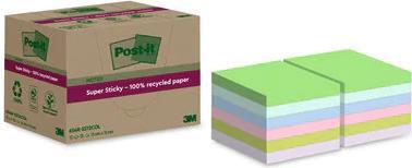 Post-It Super Sticky Notes Blue Green Pink Violet Yellow 70 Sheets (654 RSS12COL)