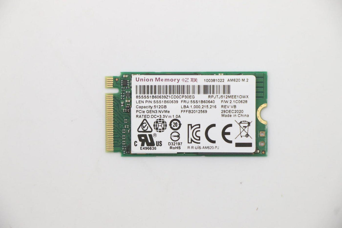 Lenovo UMIS AM620 512GB PCIe 2242 SSD EMI (5SS1B60640) RPJTJ512MEE1OWX