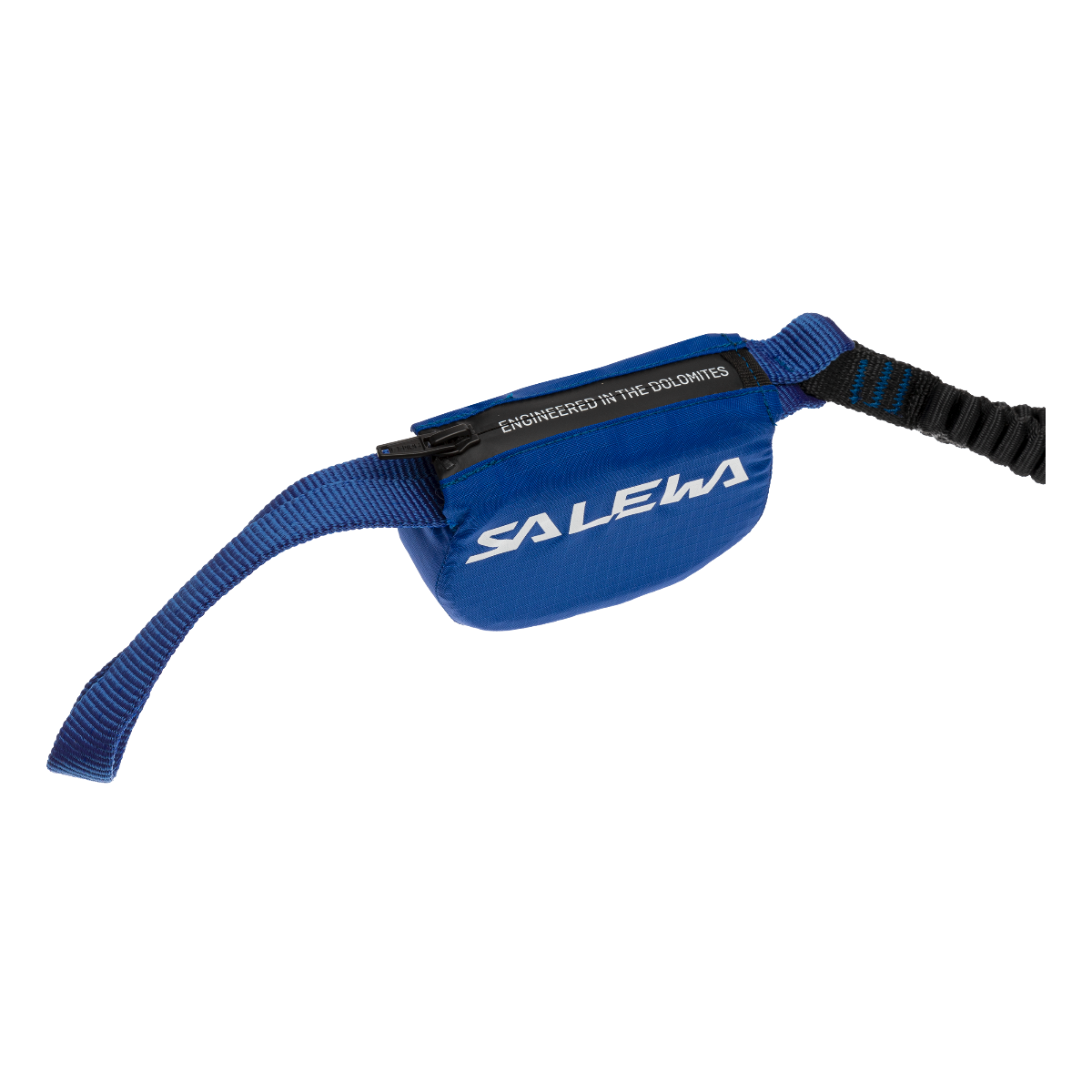 SALEWA Premium Lanyard Attac-Black-Blue, Compact Via Ferrata with Durable Carabiners, Unisex
