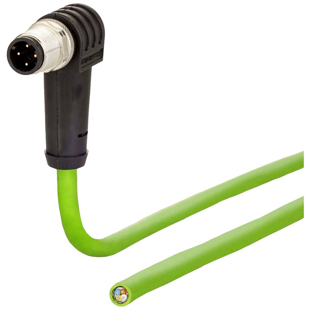 METZ CONNECT 142M1D90020 - 2 m Cat5e Cable M12 Male Connector