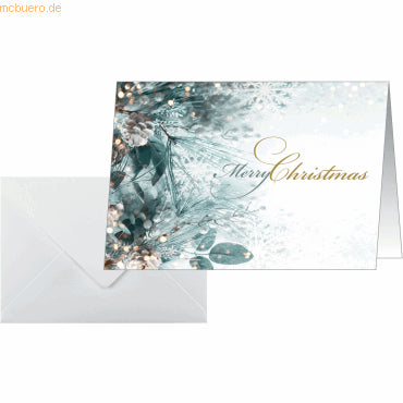 Sigel 25 Christmas Cards Eucalyptus Magic DIN A6 250 g/m² (DS086)