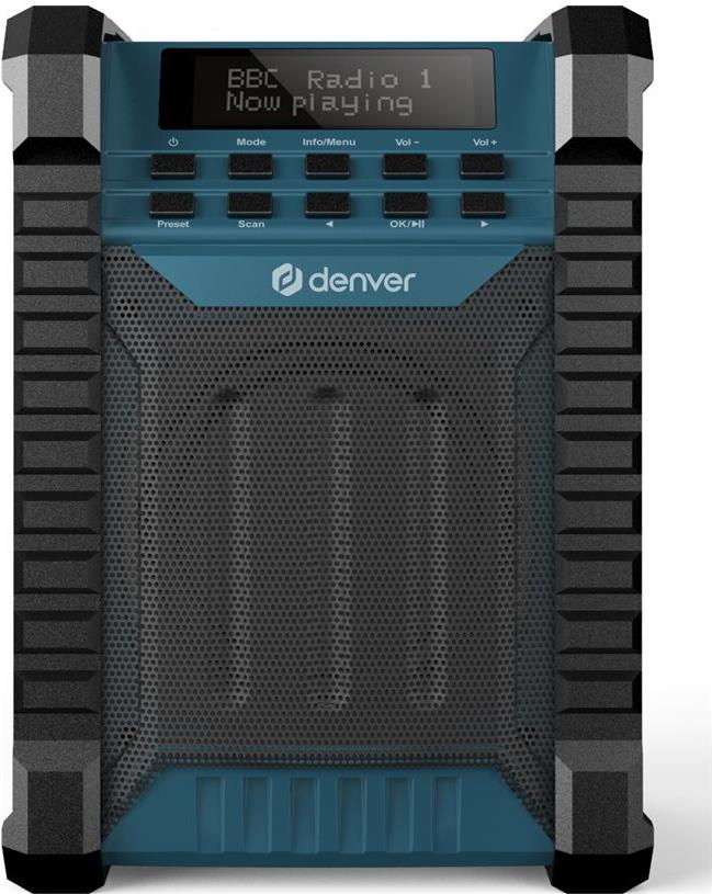 DENVER WRD-60 - Construction Site Radio - 100 Watts - Portable DAB+/FM - Model 111111200030