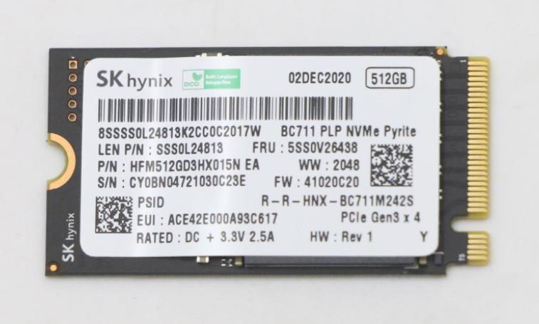 Lenovo SSD 512 G M.2 2242 PCIe3x4 5SS0V26438