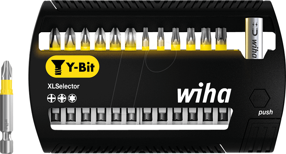 WIHA XLSelector Bit Set, 13-Piece Mixed, 50 mm, Y-Bit (41834)