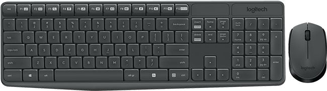 Logitech MK235 Wireless Keyboard and Mouse Set - 2.4 GHz - Portuguese Layout