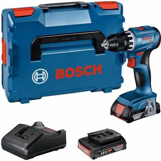 Bosch GSR 18V-45 Professional Cordless Drill/Driver - 2 Speeds, 13 mm Chuck, 45 N·m, 2 Batteries, Charger Included - 18 V (06019K3203)