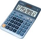 Casio DF-120EM Desktop Calculator 12 Digits Solar Panel, Battery - Blue (DF-120EM)