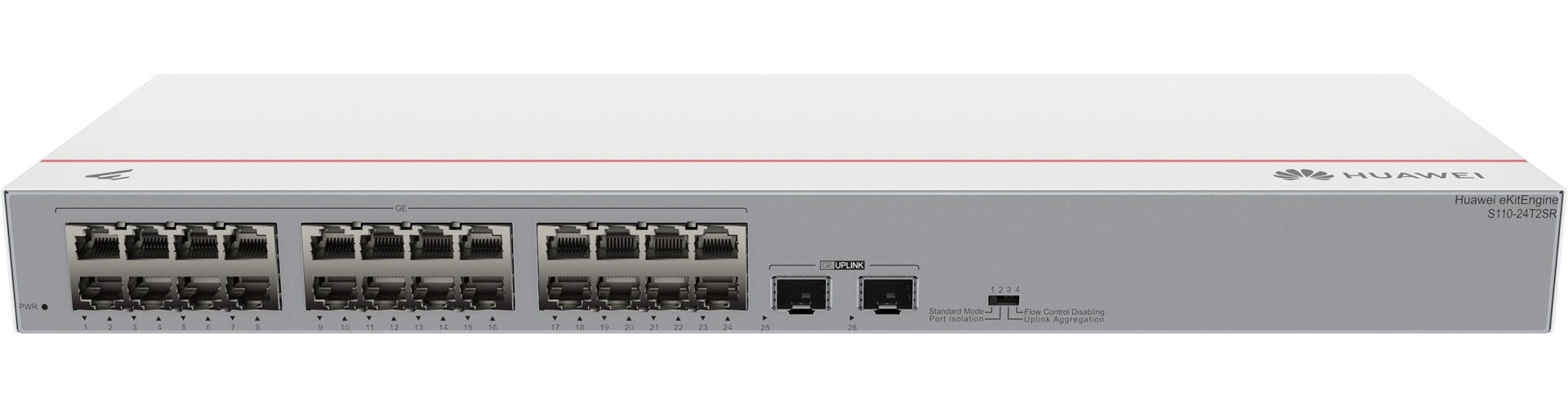 HUAWEI Switch S110-24T2SR 24x10/100/1000BASE-T ports 2xGE SFP ports AC power eKit DE (P) (98012196) afbeelding 6