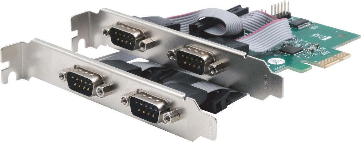EXSYS GmbH PCIe 4S Serial RS-232 Card (ASIX) - EX-46014