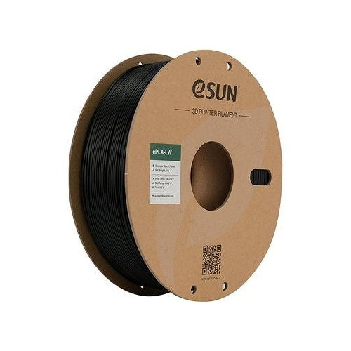 PLA LW 1,75mm BLACK 1kg ESUN 3D FILAMENT (PLA-LW175B1P1) afbeelding 1
