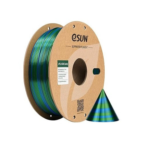 EPLA-SILK CANDY 1,75mm BLUE GREEN 1kg ESUN 3D FILAMENT (EPLA-SILK CANDY175UG1) afbeelding 1