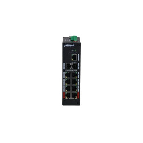 Dahua Technology PFS3211-8GT-120-V2 network switch Unmanaged Gigabit Ethernet (10/100/1000) Power over Ethernet (PoE) Desktop/Wall-Mounting Black afbeelding 2
