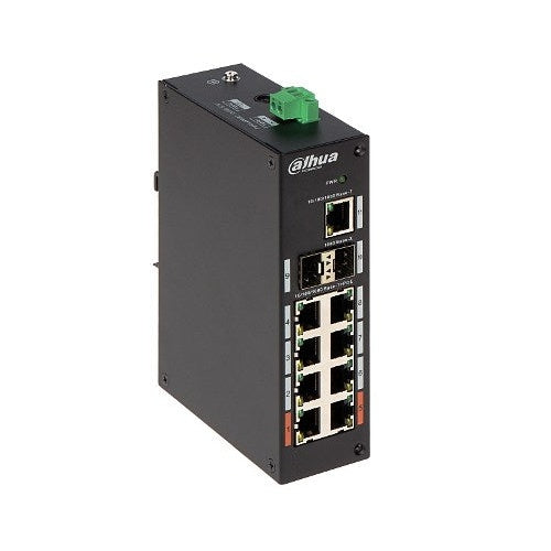 Dahua Technology PFS3211-8GT-120-V2 network switch Unmanaged Gigabit Ethernet (10/100/1000) Power over Ethernet (PoE) Desktop/Wall-Mounting Black afbeelding 4