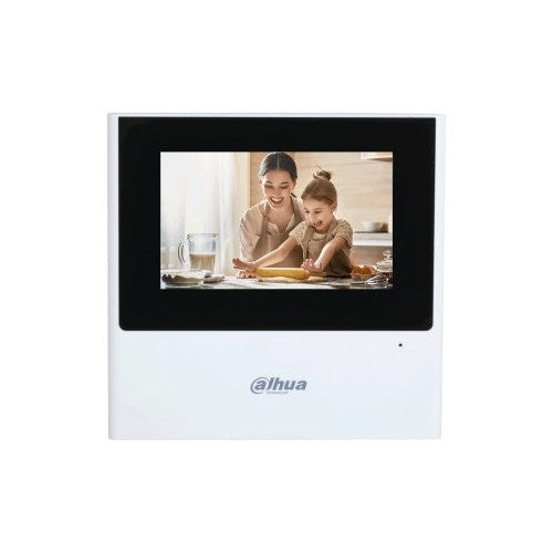 Dahua Monitor: 4.3  TFT touch screen  480x272 resolution  IP surveillance  integrated alarm system  VTH2611L-WP afbeelding 1