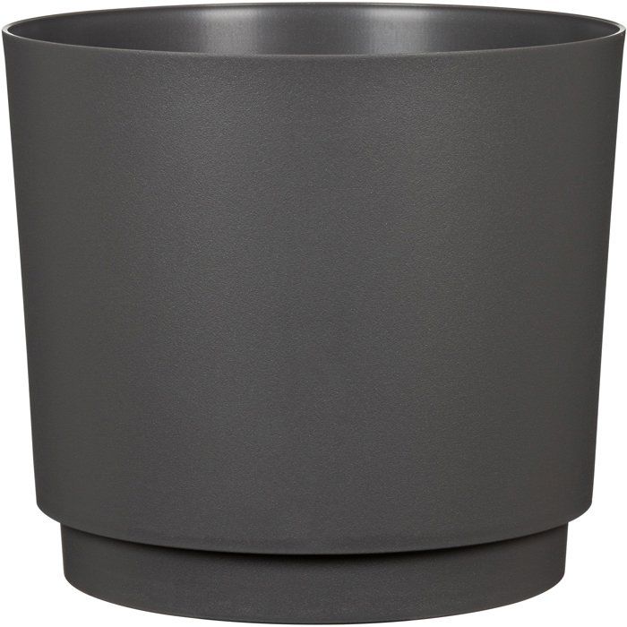 GARDEN ID Round Cache-Pot - Flat - Ø 25 - 7 L - H 22 cm - Anthracite