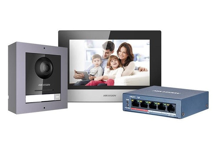 Hikvision DS-KIS602 Video-Zugangssystem 2 MP 17,8 cm (7") black - grey (DS-KIS602(B)(O-STD)/Europe BV) afbeelding 1