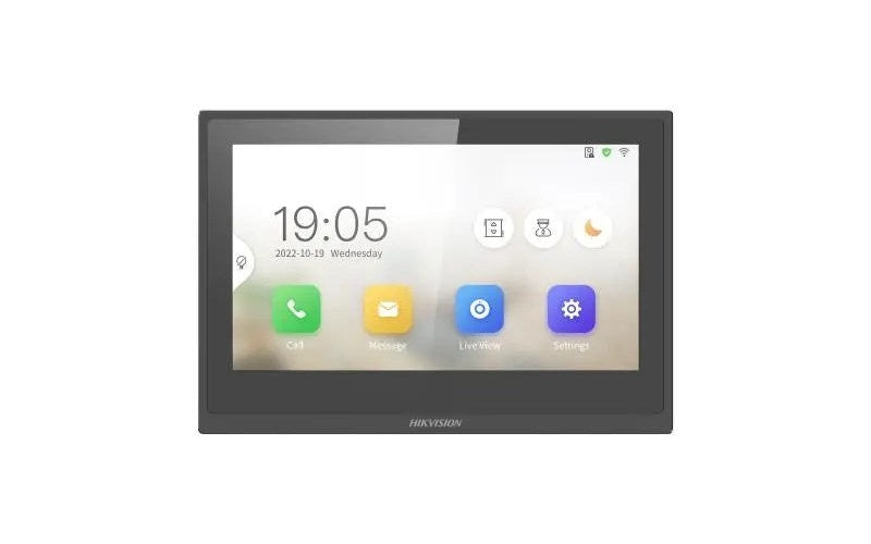 Hikvision DS-KH6351-WTE1(O-STD) Video-Zugangssystem 17,8 cm (7") black (DS-KH6351-WTE1(O-STD)) afbeelding 1
