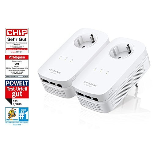 TP-LINK TL-PA8030P KIT - Starter Kit - Bridge - GigE, HomePlug AV (HPAV), HomePlug AV (HPAV) 2,0 - an Wandsteckdose anschließbar (TL-PA8030P KIT) afbeelding 5