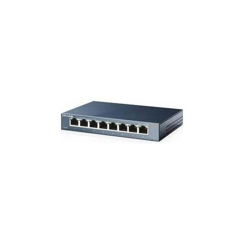 TP-Link TL-SG108 8-port Metal Gigabit Switch - Switch - unmanaged - 8 x 10/100/1000 - Desktop afbeelding 1