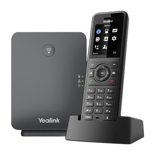 Yealink W77P - IP-Telefon - Schwarz - Kabelloses Mobilteil - Tisch/Wand - Staubresistent - Kratzresistent - Schockresistent - Spritzwassergeschützt - IP54 (1302027) afbeelding 1