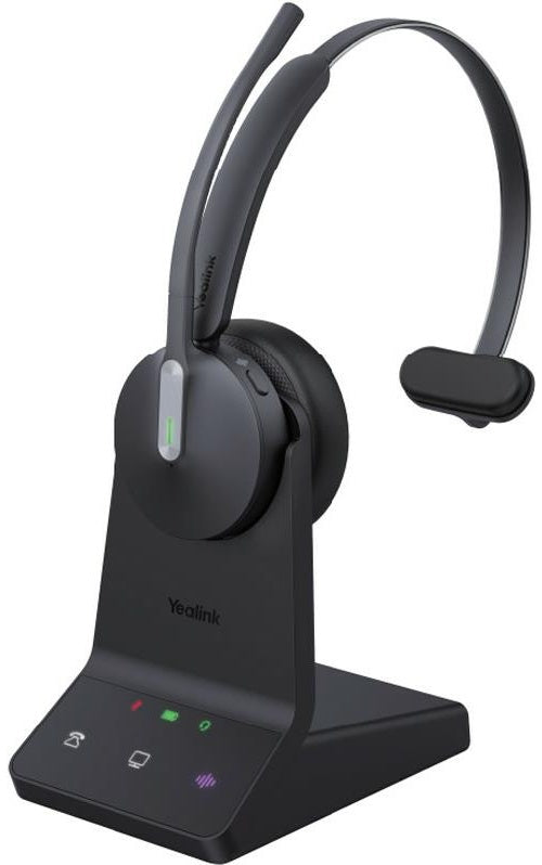 Yealink WH64 Mono Teams Kopfhörer Kabellos Kopfband Büro/Callcenter Mikro-USB Bluetooth Schwarz (1208671) afbeelding 1
