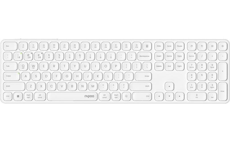 Rapoo Kabellose Multimodus-Tastatur E9810M, QWERTZ, weiß (00228034) afbeelding 1