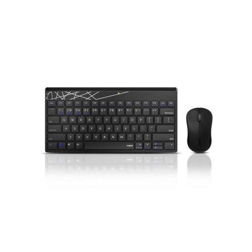 Rapoo Draadloze Combo Set Toestenbord En Muis Multi-mode 8000M Zwart QWERTY US afbeelding 1