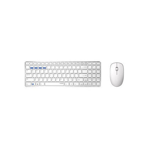Rapoo 9300M Multimodus Draadloze Ultraslanke Desktop Combo Set QWERTY Wit afbeelding 1