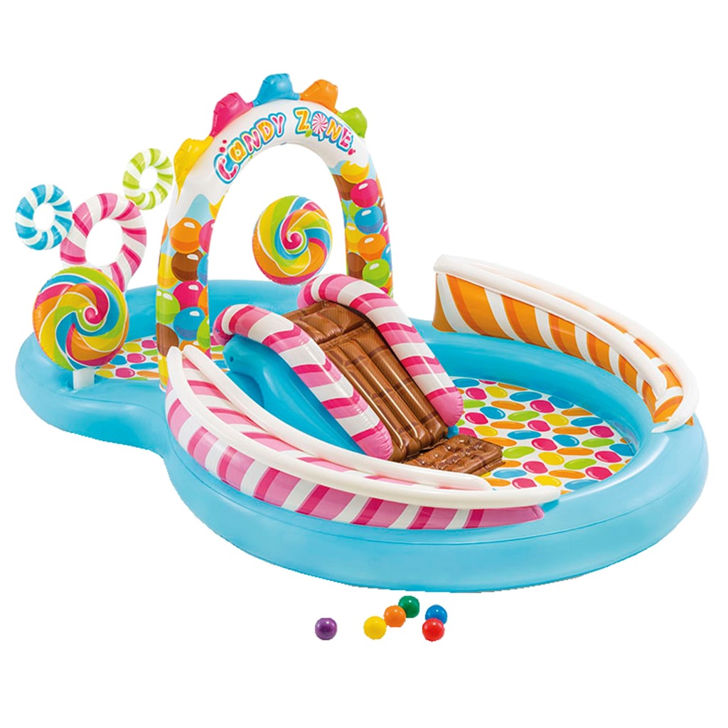 Intex Candy Kids' Pool 295x191x130 cm - Fun with Slide & Sprinkler 57149NP