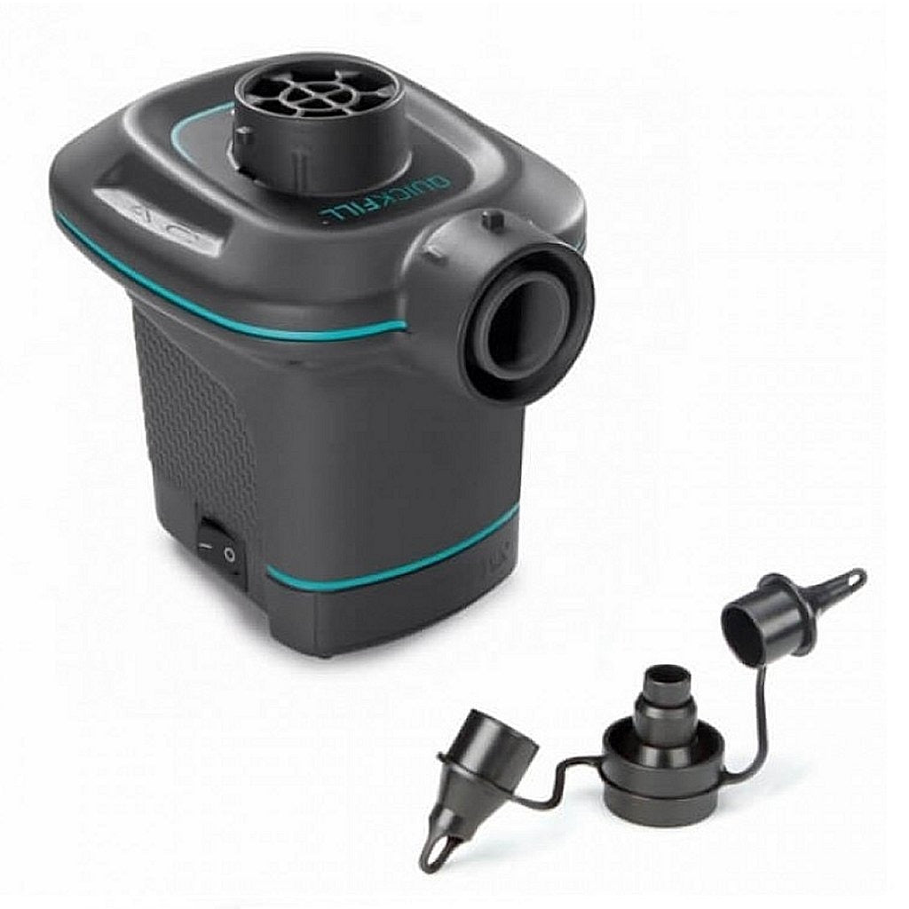 Intex 66640 Quick-Fill Electric Pump 220-240V with 3 Nozzles for Different Valves