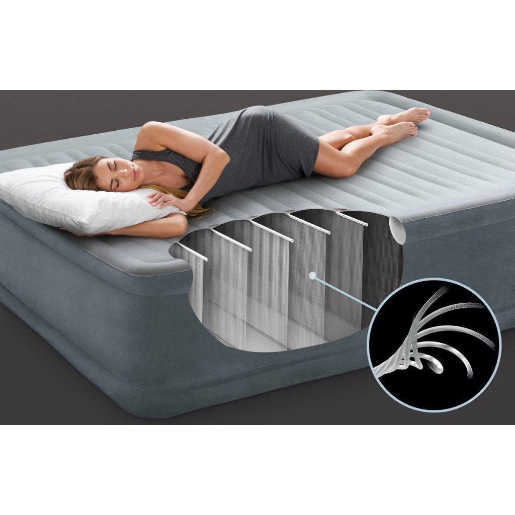 Intex DuraBeam Elevated Queen 2-Person Airbed 152x203x46 cm Grey 64414ND