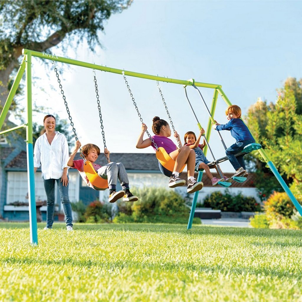 Intex 44121 Swing Set 343x254x211 cm Blue/Green/Orange