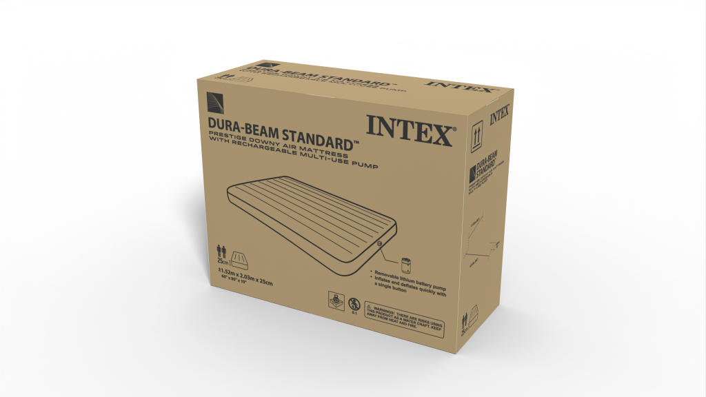 Intex Queen Dura-Beam Prestige Downy Air Mattress with Pump 64189NP