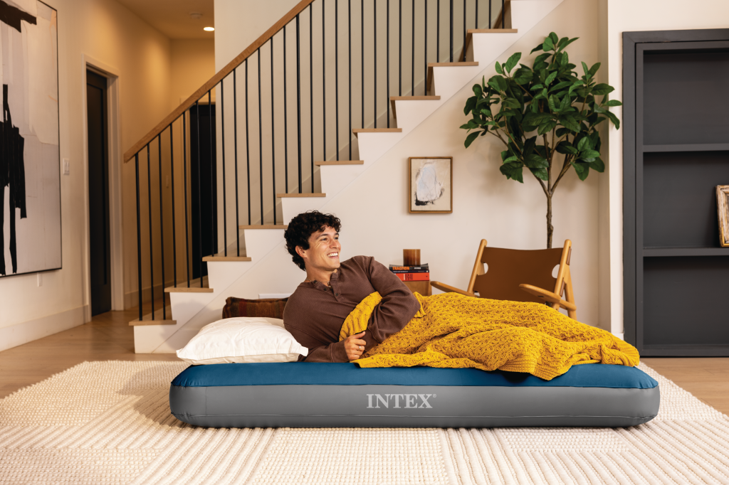 Intex Queen Dura-Beam Prestige Downy Air Mattress with Pump 64189NP