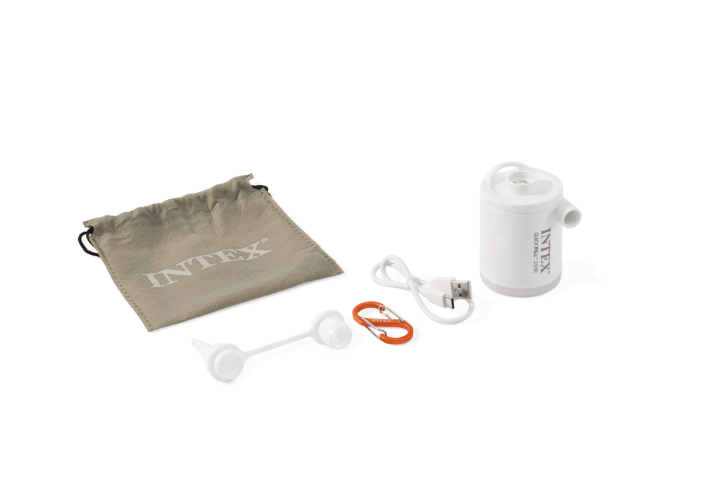 Intex 66647 Quickfill Tiny Air Pump with LED light and Carabiner