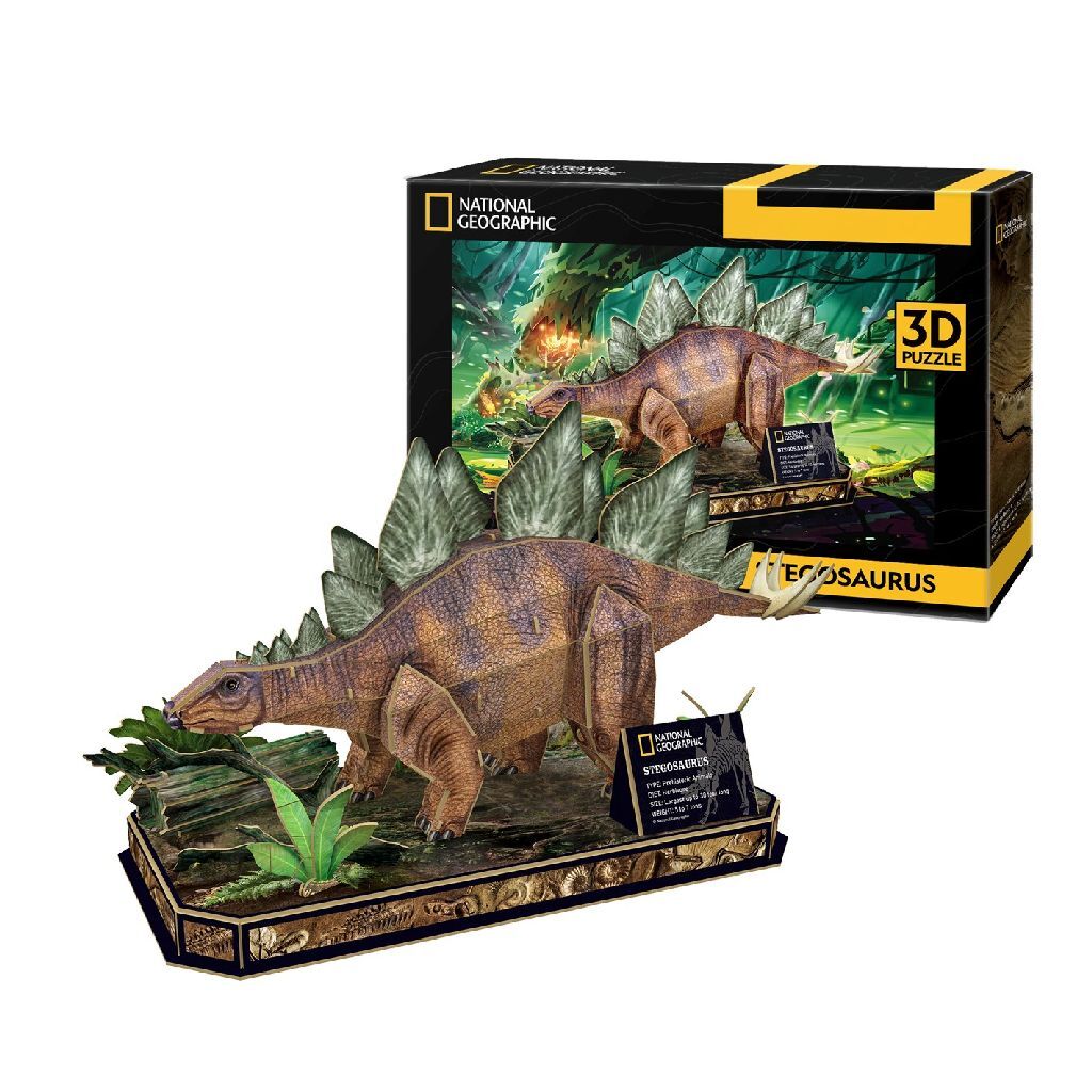 National Geographic Wooden 3D Puzzle Stegosaurus 62 Pieces