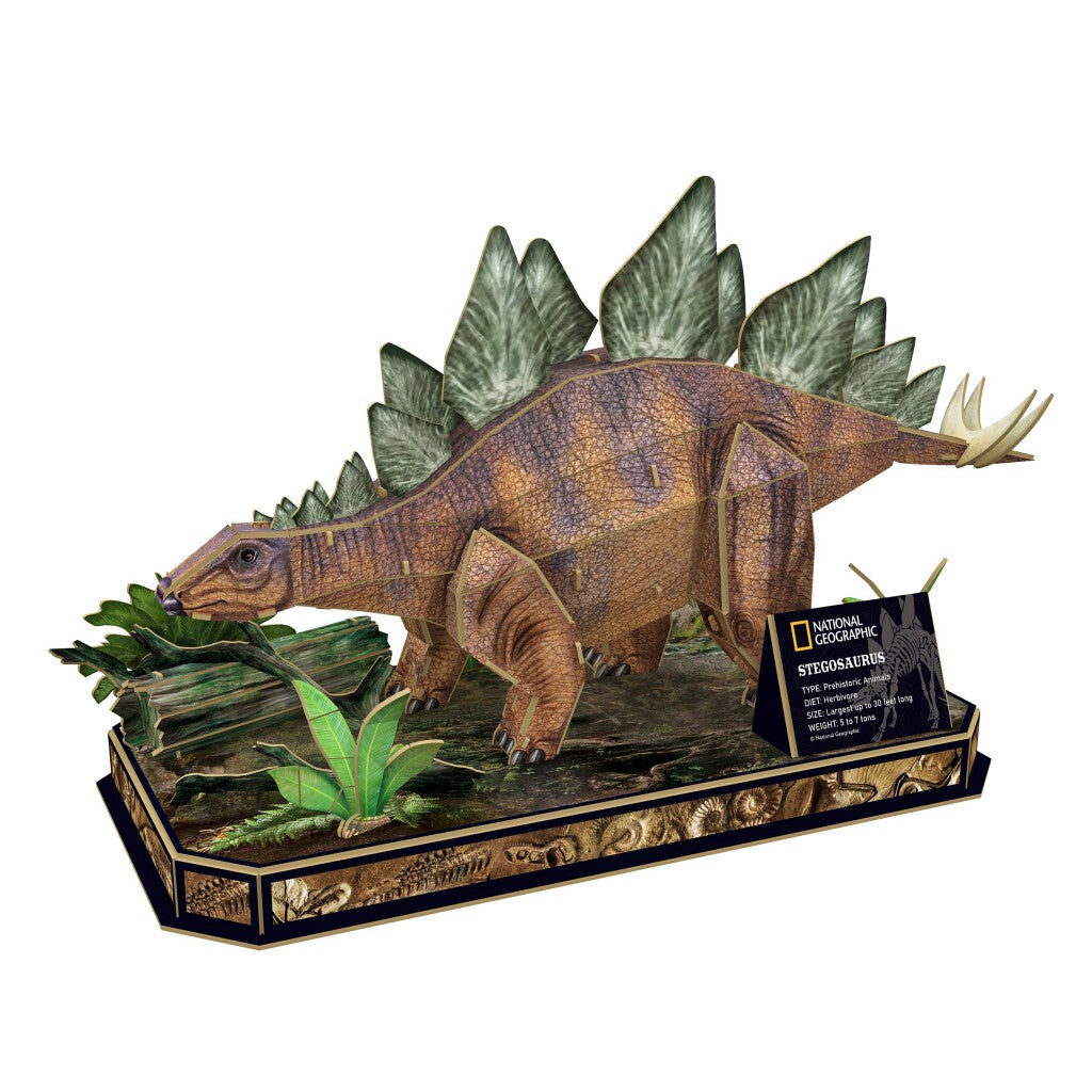 National Geographic Wooden 3D Puzzle Stegosaurus 62 Pieces
