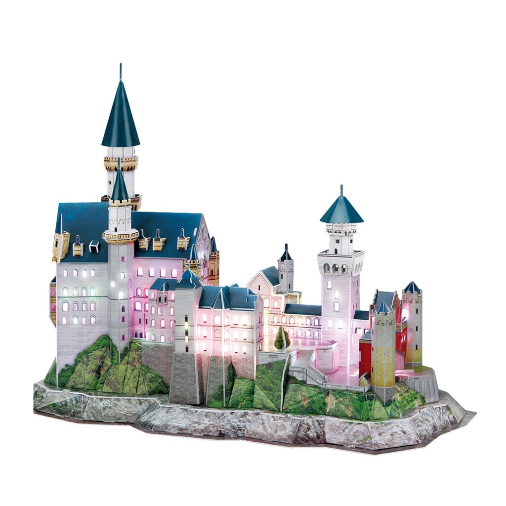 Cubic Fun 3D Puzzle Neuschwanstein Castle + LED Lighting 128 Pieces
