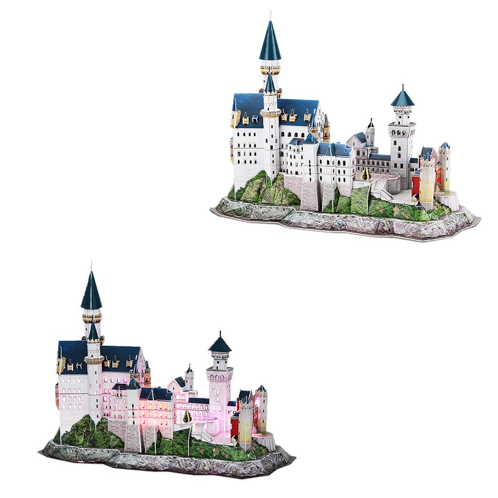 Cubic Fun 3D Puzzle Neuschwanstein Castle + LED Lighting 128 Pieces