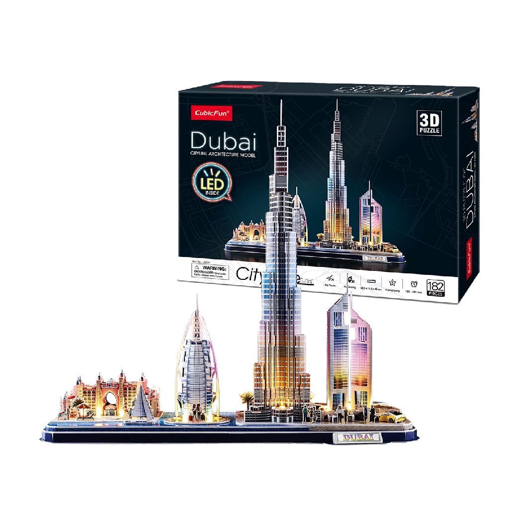 Cubic Fun 3D LED Puzzle Dubai 182 Pieces