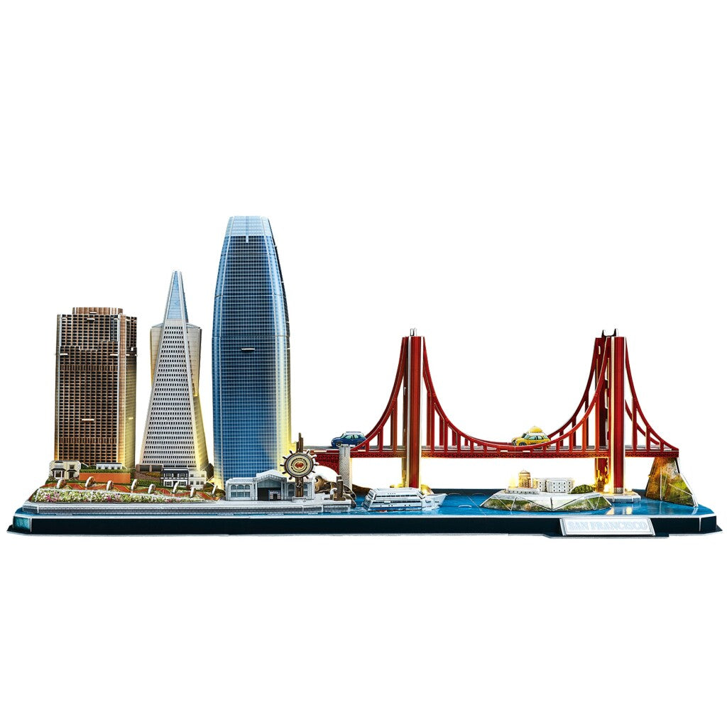 Cubic Fun 3D Puzzle City Line San Francisco + LED Lighting 90 Pieces