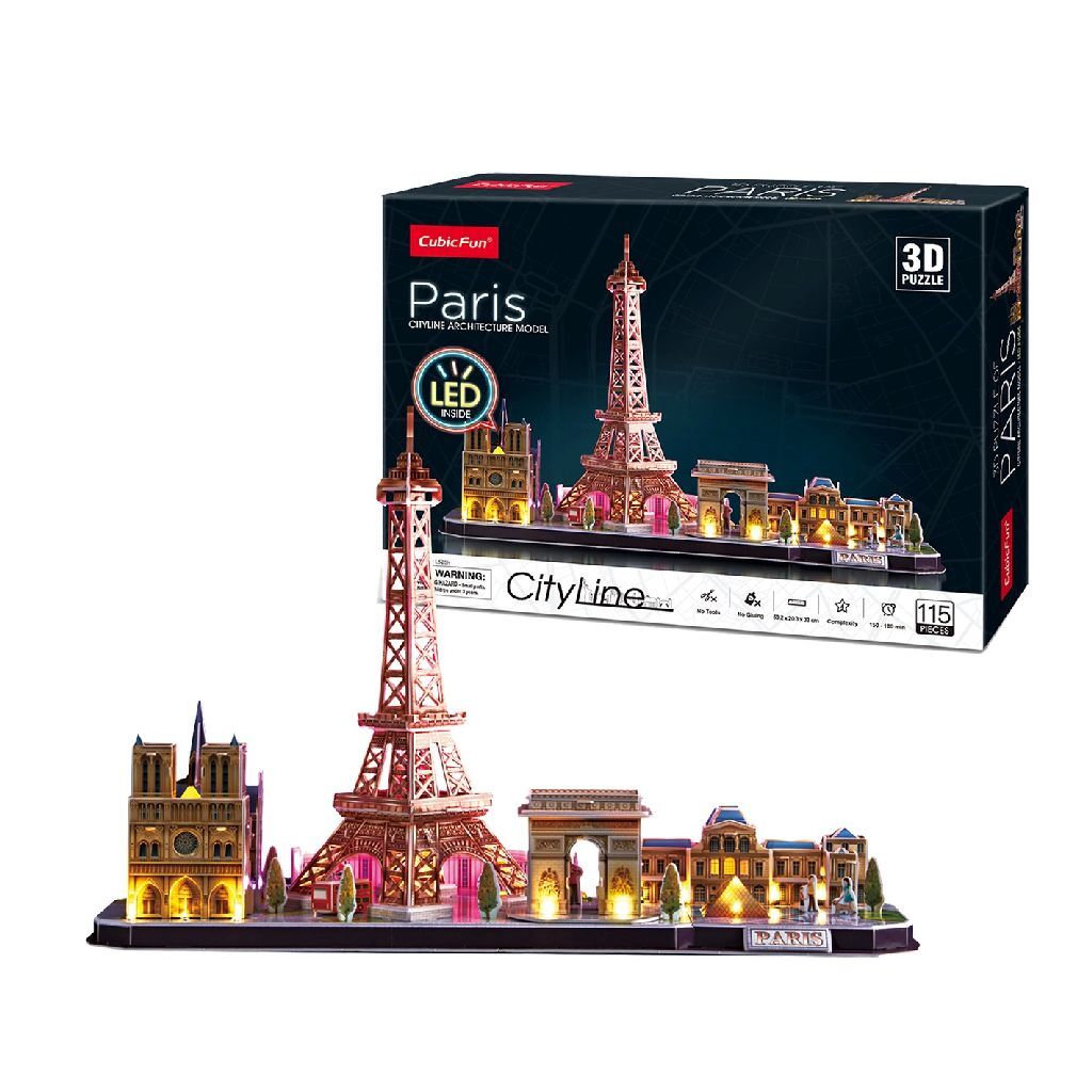 Cubic Fun 3D LED Puzzle Paris 115 Pieces