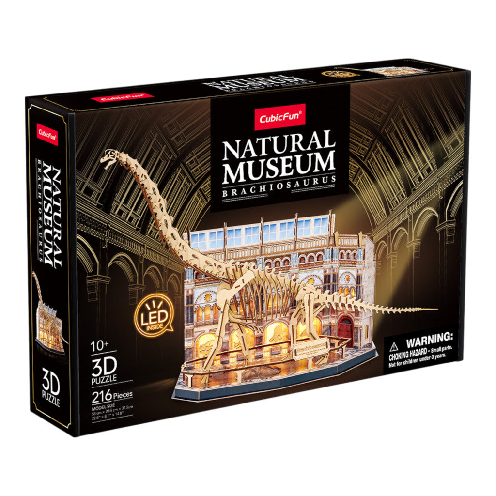 Cubic Fun Wooden LED 3D Puzzle - Brachiosaurus - 216 Pieces