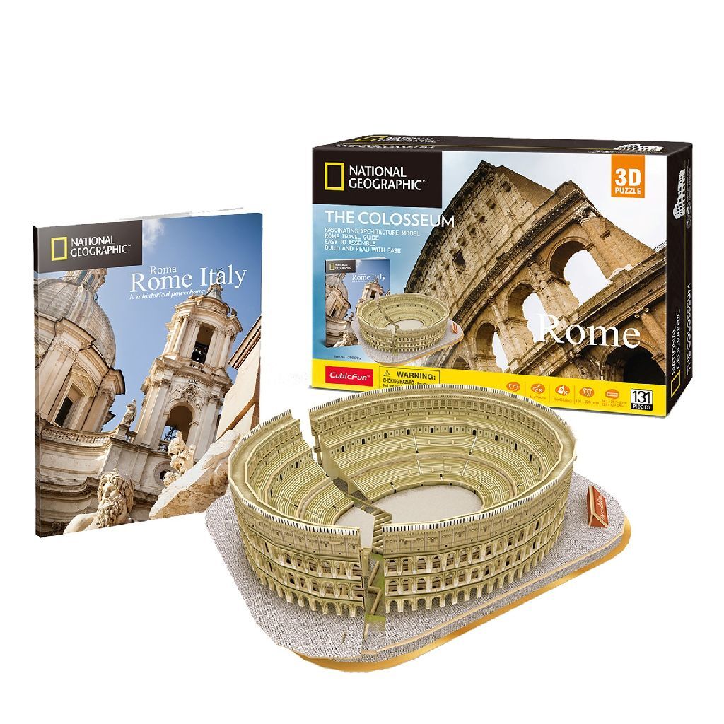 Cubic Fun National Geographic 3D Puzzle The Colosseum Rome 131 Pieces