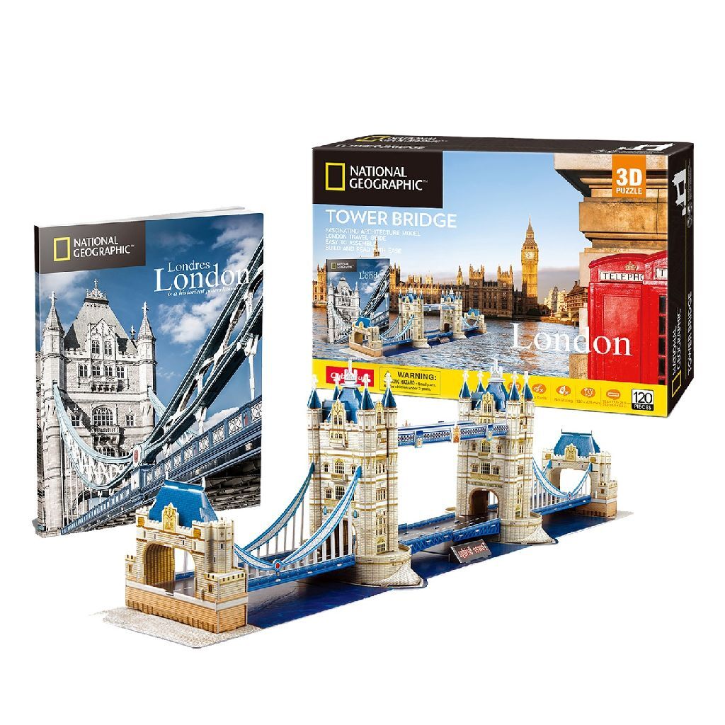 Cubic Fun National Geographic 3D Puzzle The Tower Bridge London 120 Pieces