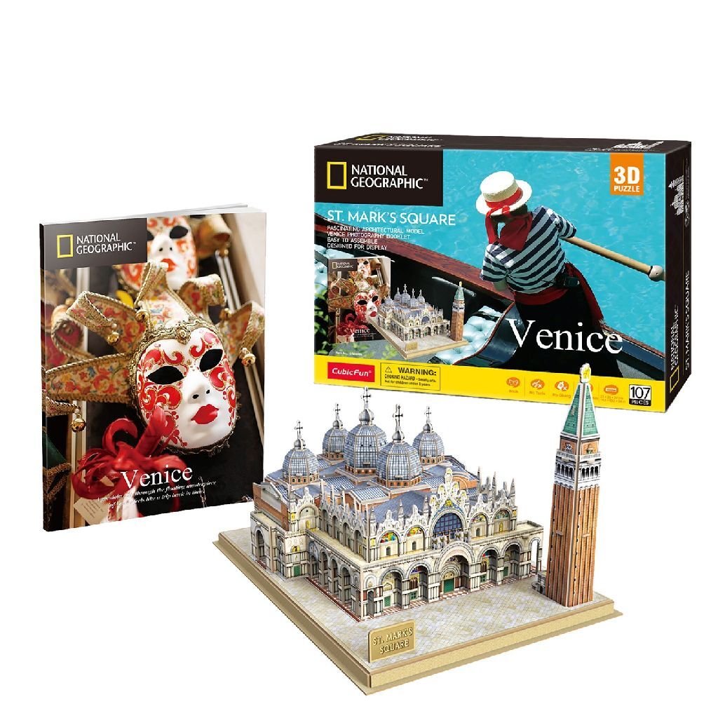 Cubic Fun National Geographic 3D Puzzle St. Mark's Square 107 Pieces