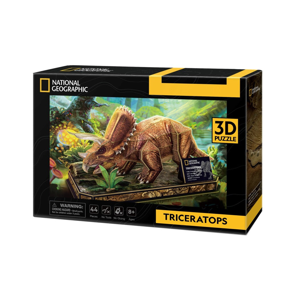 National Geographic Wooden 3D Puzzle Triceratops 44 Pieces