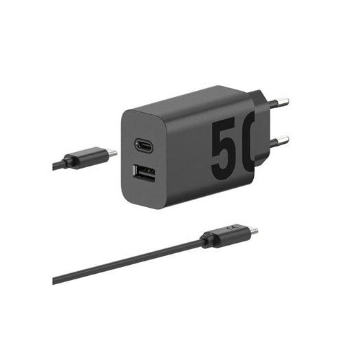 Motorola Solutions Motorola TurboPower Travel Charger 50W Duo USB-C + USB-A w- USB-C cable (SJMC502) afbeelding 1