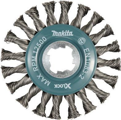 Makita Round Brush 115 mm for Metal, Paint, Rust - X-lock System GA041GM201 GA044GZ GA041GZ